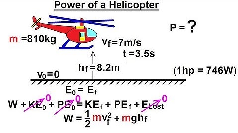 Physics 8.1  Work, Energy, and Power Examples (17 of 27) Power and Helicopter