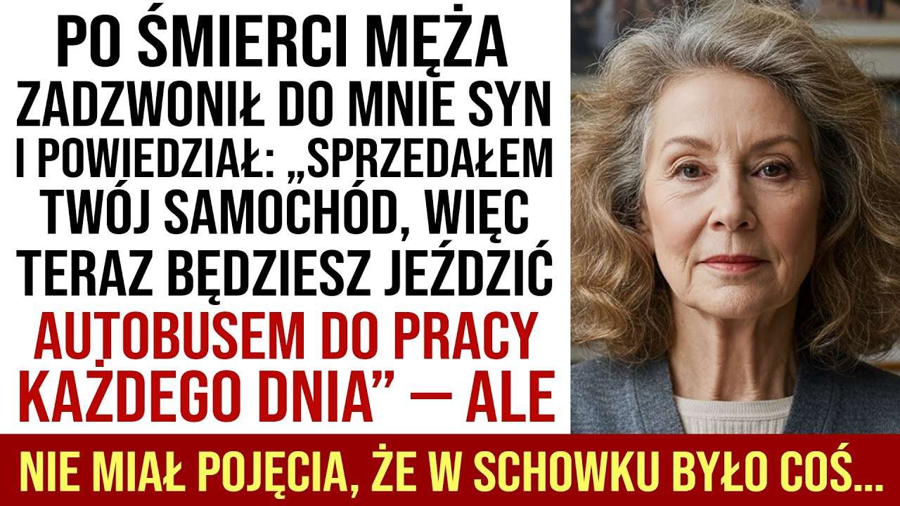 Po Śmierci Męża Mój Syn Powiedział: „Sprzedałem Twój Samochód” — Nie Wiedział, Co Było W Schowku…