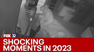 Shocking moments caught on camera in 2023
