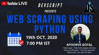 TECH TALKS || WEB SCRAPING USING PYTHON || DEVSCRIPT