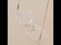 Geometric Metal Rimless Prescription Glasses Spectacles Frames Unisex 1135 1136