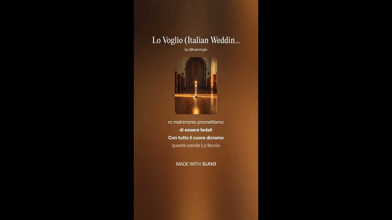 Lo Voglio (Italian Wedding Opera)