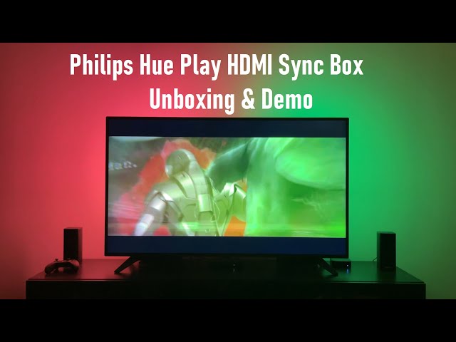 Philips Hue Play HMDI Sync Box Unboxing & Demonstration