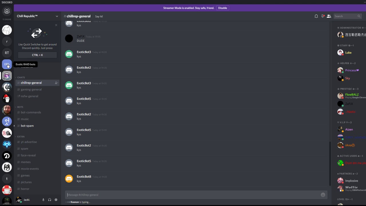 Discord raid bot in action - YouTube