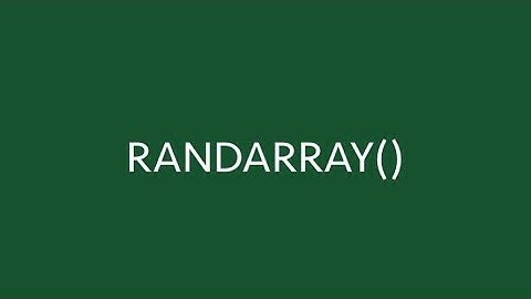 RANDARRAY function in Excel | Better than RAND and RANDBETWEEN! | Excel Off The Grid