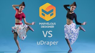 CLOTH TEST: Marvelous Designer versus uDraper (UE 5.1) screenshot 5