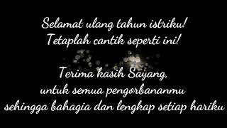 Ucapan untuk Ultah istri tercinta