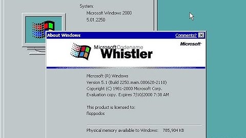 Installing Windows Whistler Build 2250