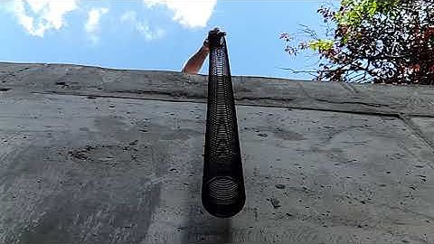 slinky seems to levitate slow motion