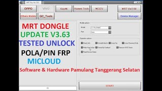 Update Mrt dongle V3.63 new versi  tested unlock pola oppo vivo