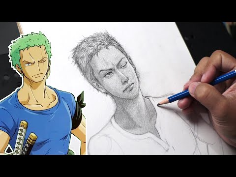 Zoro One One Piece Versi Realis Realtime Drawing