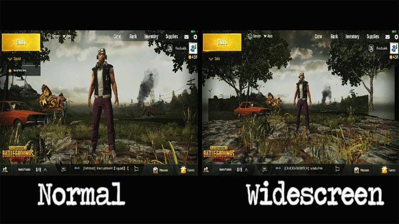 WIDESCREEN SETTINGS FOR PUBG MOBILE - 