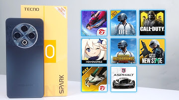 Tecno Spark 30 8+ Games Test - FreeFire/Genshin Impact/PUBG/New State/Asphalt Legends/Call Of Duty