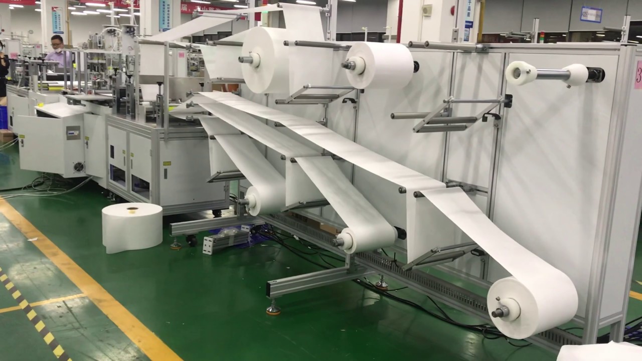 5 minutes run fully auto fold mask machine - YouTube