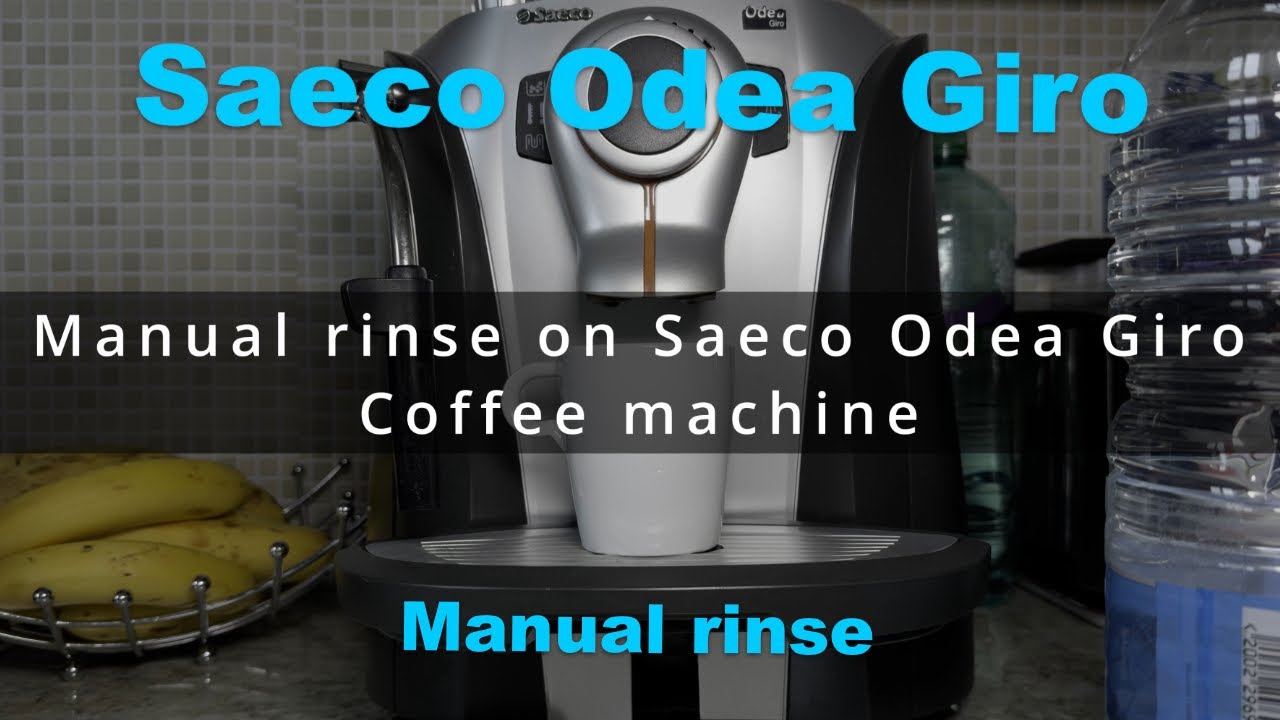 Manual rinse on Philips Saeco Odea Giro and Odea Go series coffee