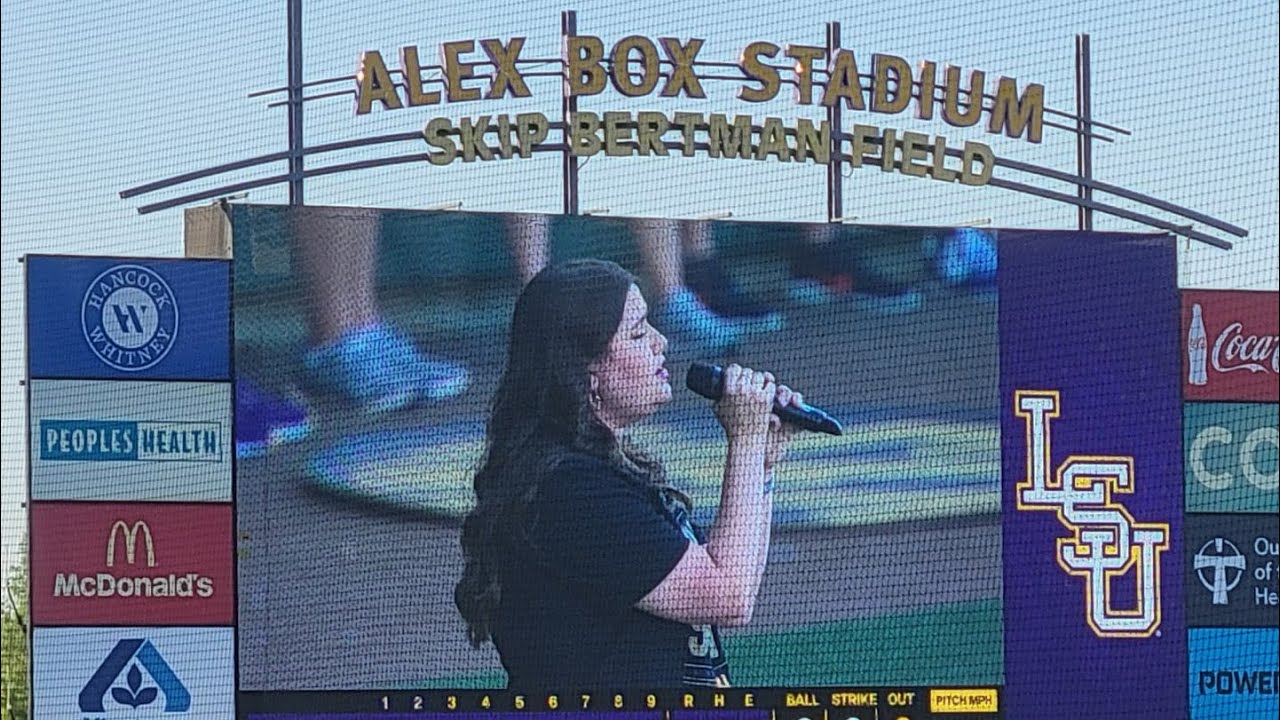Singing the National Anthem for LSU Baseball
