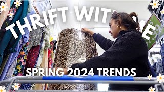 FINDING SPRING 2024 FASHION TRENDS AT THE THRIFT STORE | Thrift with me!