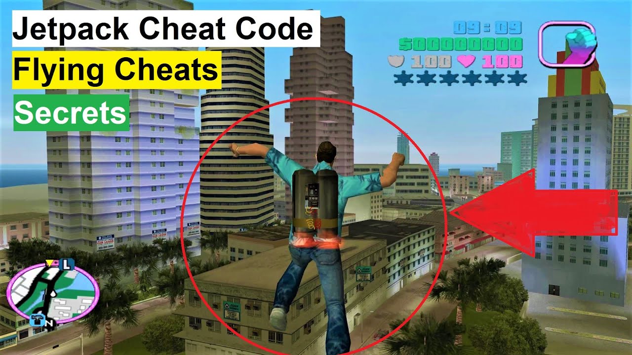 How To Get The Jetpack and Fly in GTA Vice City (Hidden Secret CHEAT CODE)  