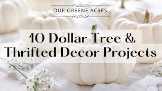 10 FALL 2022 THRIFTED & DOLLAR TREE DECOR PROJECTS & WREATHS
