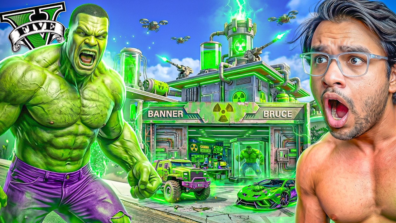 Franklin Turned His House Into a SECRET HULK BASE in GTA 5! 😨