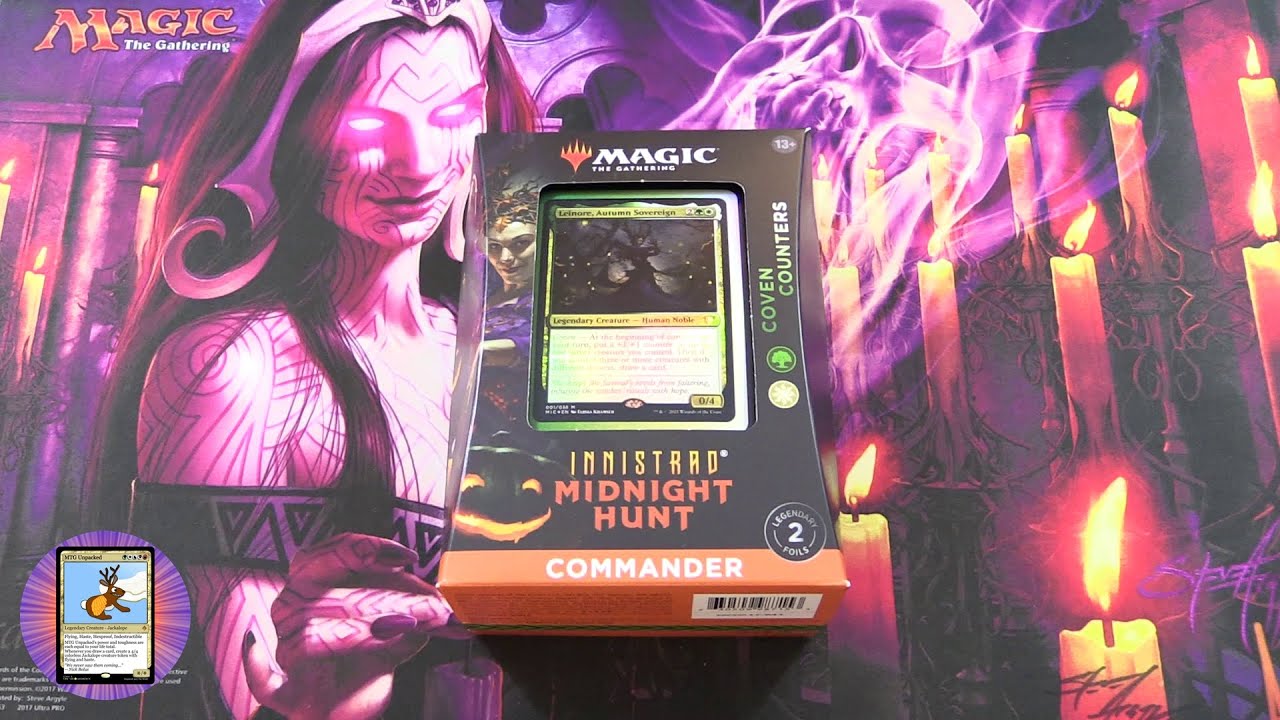 Midnight Hunt Commander Deck Minimal Packaging Version Coven Counters Green-White The Gathering Innistrad Magic 