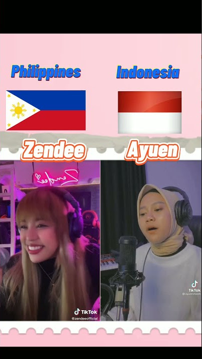 Philippines Vs Indonesia 'Astronaut' ||Tiktok sing challenge|| Zendee vs Ayuen
