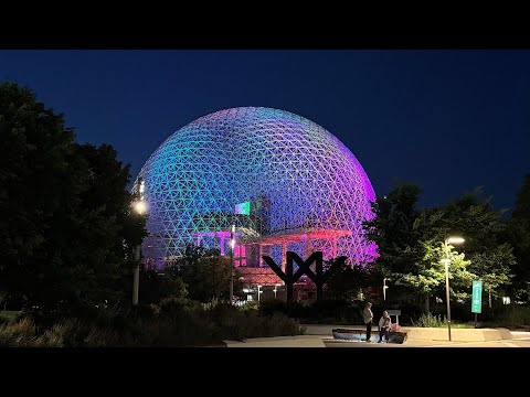 Walking in Parc Jean Drapeau around the Biosphere