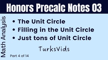 Unit Circle Definitions of Trig Functions pg 24, pt 2