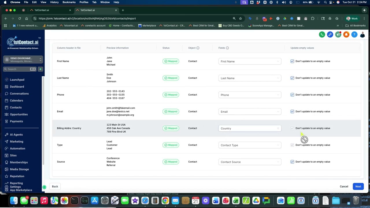 Demo: Importing Contacts