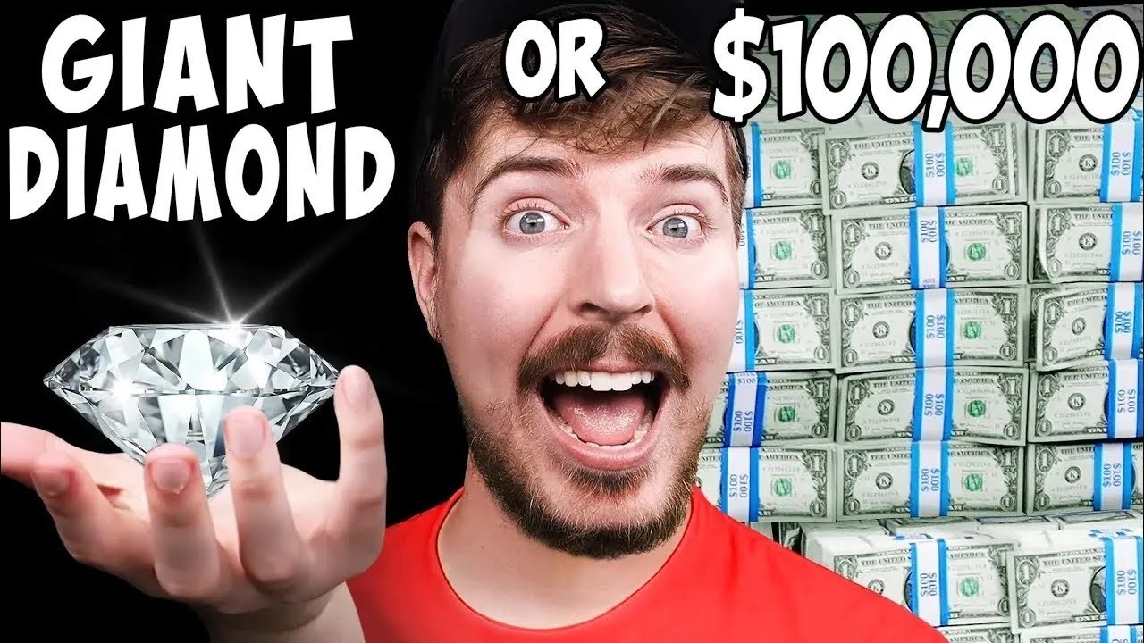 ⁣Would You Rather Have A Giant Diamond or $100,000?