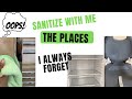 SANITIZE WITH ME |  SANITIZING THE  THINGS I FORGET TO DISINFECT |CLEAN WITH ME #cleaningmotivation
