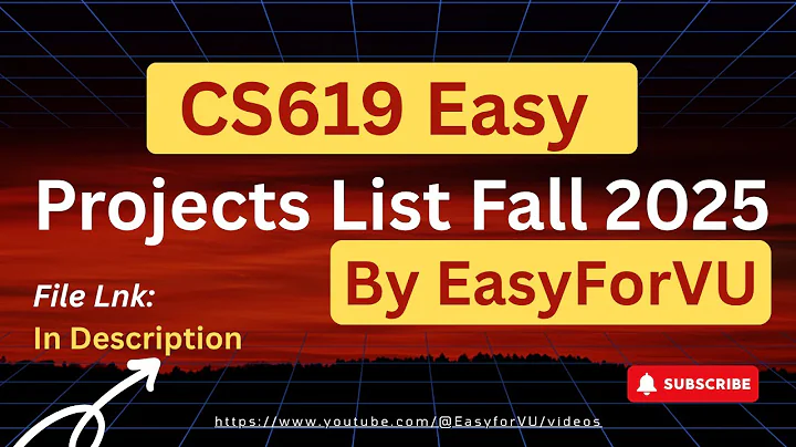CS619 Easy Projets List Fall 2025 | CS619 Final Year Project