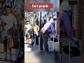 fart prank on girls💨/ girls reaction🤣 #prank #prankgirl #fart #public #reaction #funny #shorts #wft