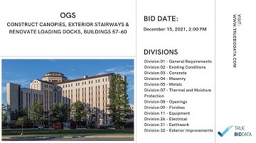 OGS  - Construct Canopies, Exterior Stairways and Renovate Loading Docks, Buildings 57 60