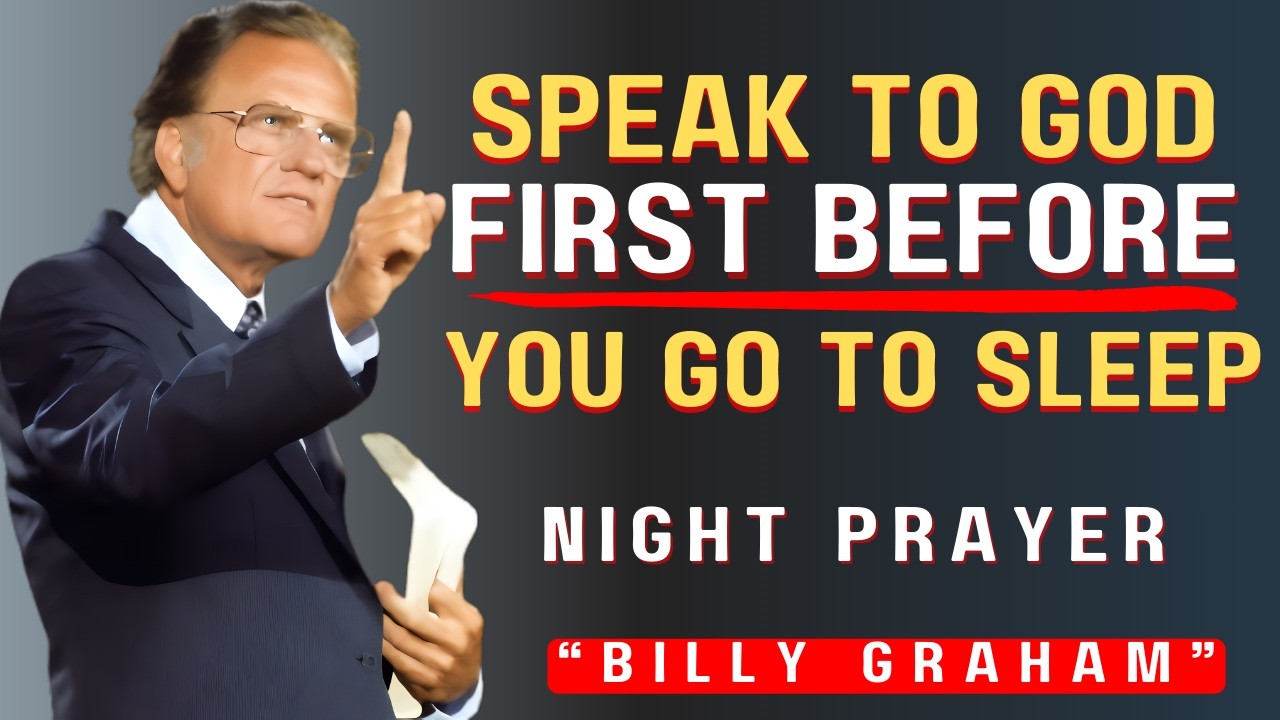 Перед сном сегодня предайте всё Богу и пребывайте в Его совершенном мире. || Билли Грэм