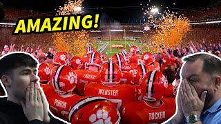 Best College Football Entrances! British Father and Son Reacts!