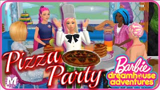 Barbie PIZZA Party With Girls - Pizza Recipe - Barbie Dreamhouse Adventures