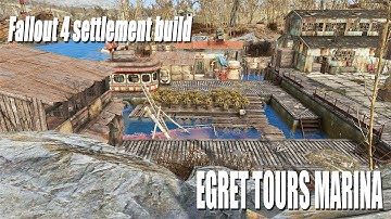 Fallout 4 Egret Tours Marina settlement build