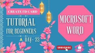 Microsoft word | I'D Card kaise banaye | day/class 23