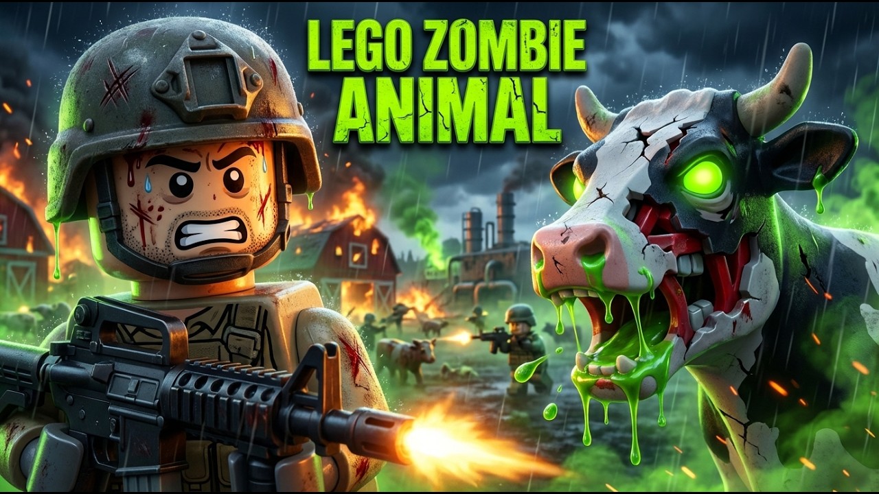 LEGO Zombie Animals Outbreak: Toxic Slaughter | Lego Survival | LEGO Zombie Animation