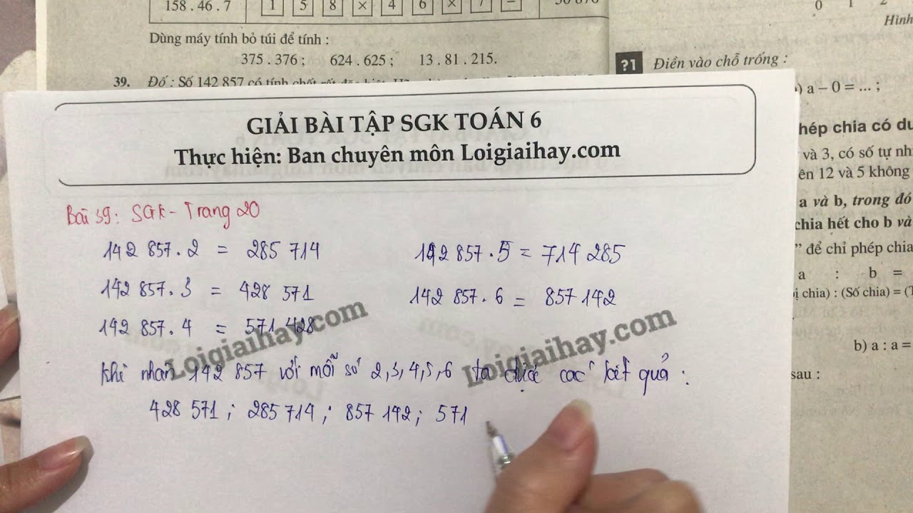 Bai 39 Trang Sgk Toan 6 Tập 1 Toan Lớp 6