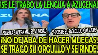 AZUCENA FURIOSA SE LE TRABA LA LENGUA! SE TRAGA SU ORGULLO Y SE RINDE! QUE BRVT4 SOY SALIO MUY BIEN"