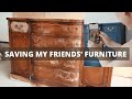 Rescuing My Friends&#39; Furniture | Navy Sideboard Furniture Makeover