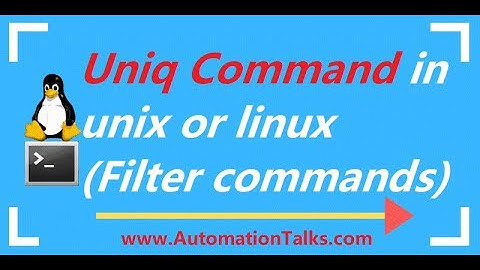 Unix For Testers - 25-  Uniq Command in unix or linux (Filter commands)