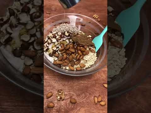 جرانولا الشوفان بالعسل و المكسرات مقرمشة جدا ب السعرات الحرارية  شوفان فطور