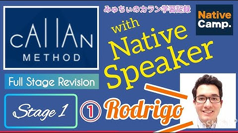Callan Method with Native Speaker (Full Stage Revision - Stage 1)①