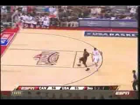 deron williams behind the back +side step fake vs canada