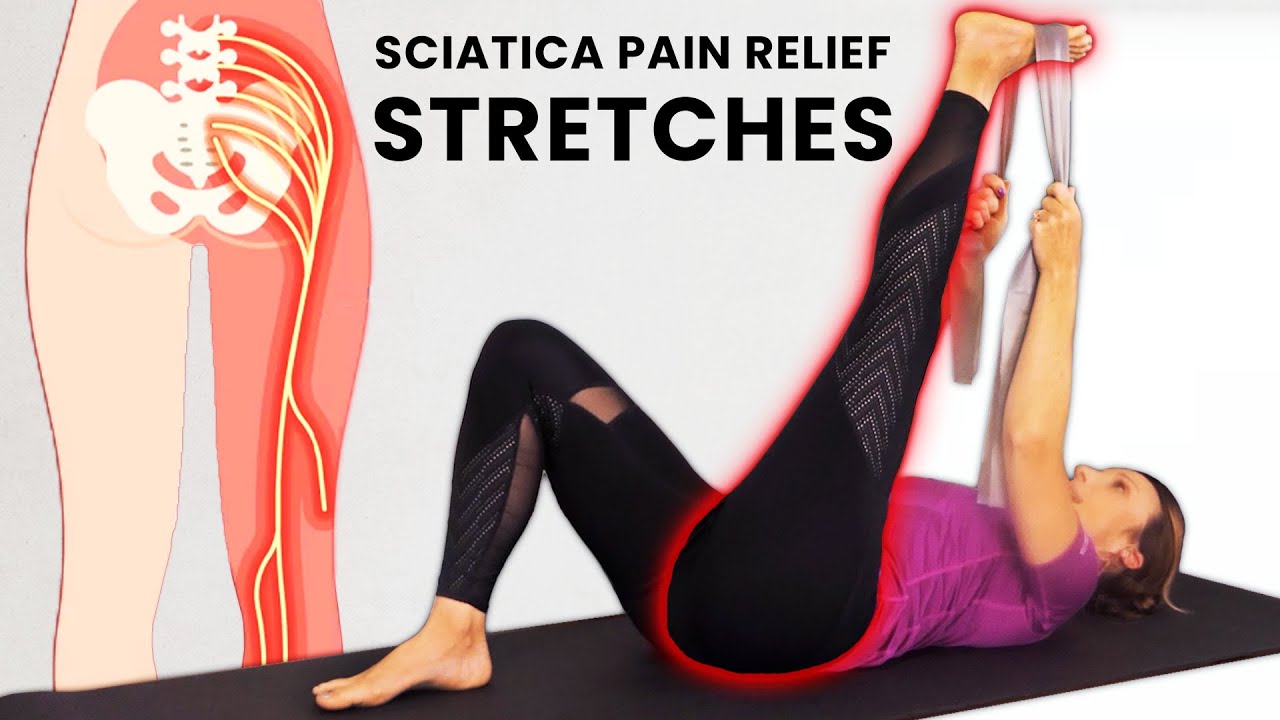 Yoga for Sciatica Pain Relief, Best Yoga Routine for Nerve & Back Stretches w/ Tessa