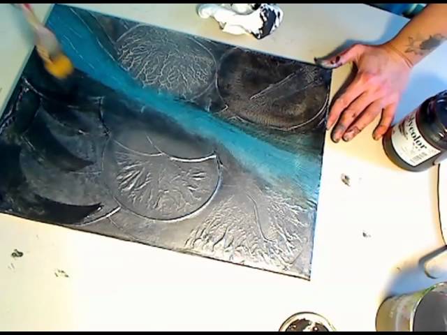 Pittura materica tecnica con gesso acrilico e "sfregazzo" - parte 2 -  YouTube
