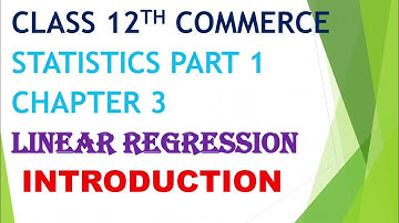 Class 12th commerce Statistics part 1 | chapter 3 linear regression #gseb #12thcommerce #solutions